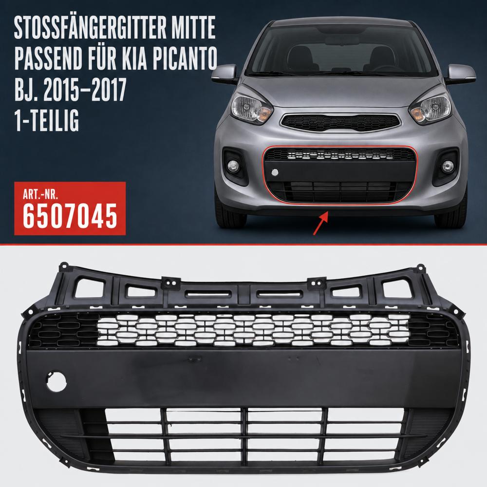 Grille de ventilation, pare-chocs avant — Kia Picanto (2015-2017) — vue 2