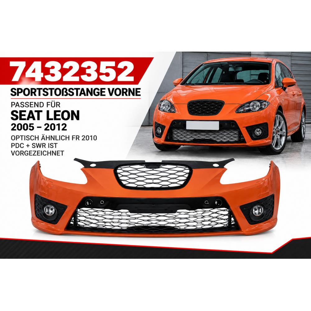 Pare-chocs avant — Seat Toledo/Leon/Altea (2004-2009) — vue 2