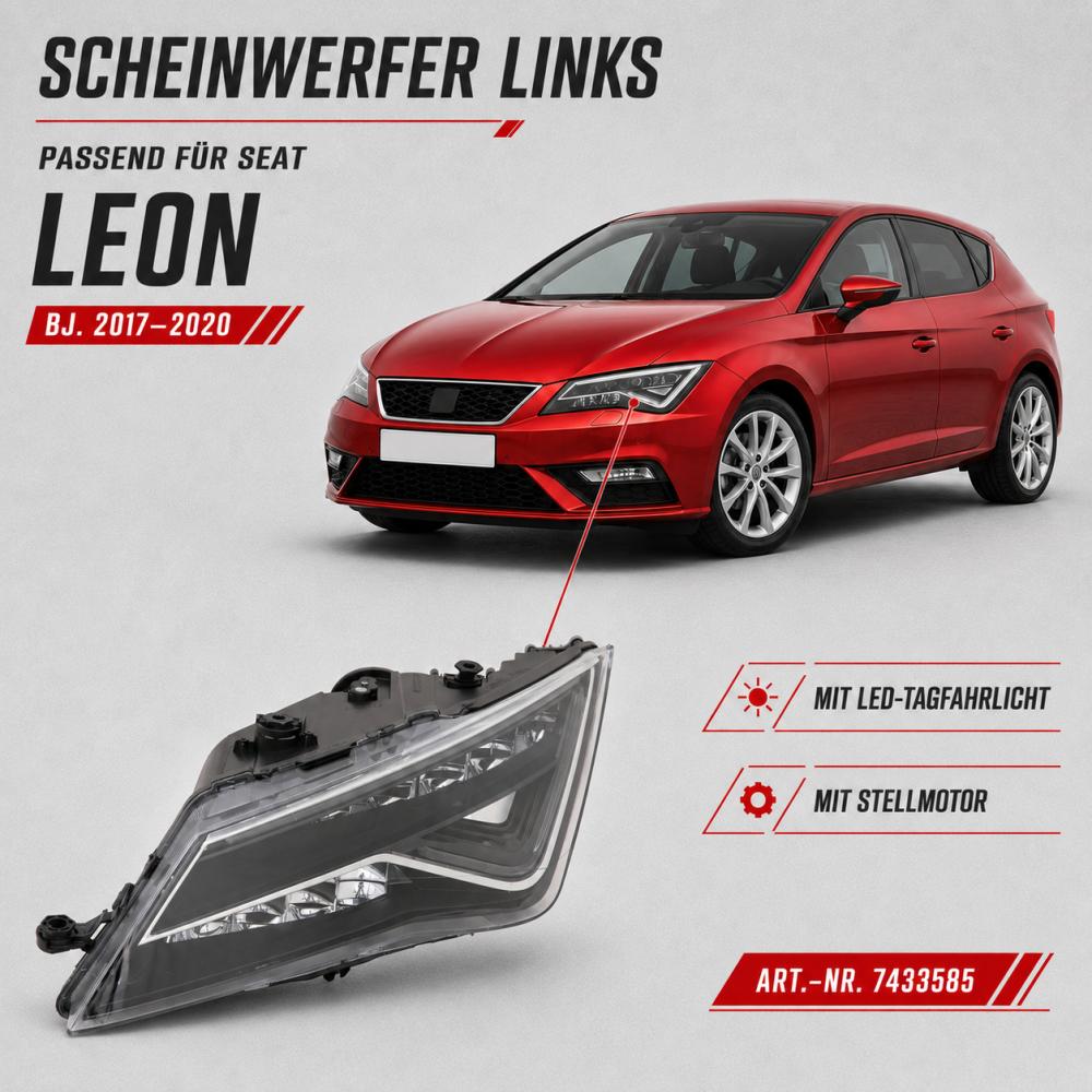 Projecteur principal gauche — Seat Leon Berline/Break (2017-…) — vue 2