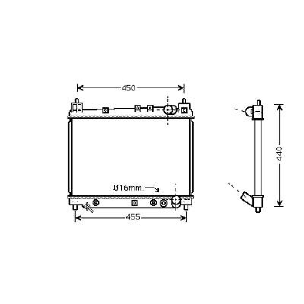 Radiateur, refroidissement du moteur — Toyota Yaris (2003-2005) (+1)