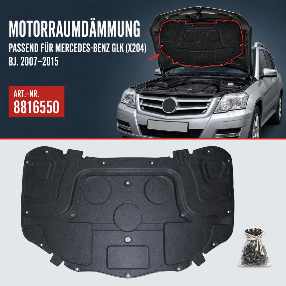 Insonoristaion du compartiment moteur Capot-moteur — Mercedes-Benz GLK (2012-…) — vue 2