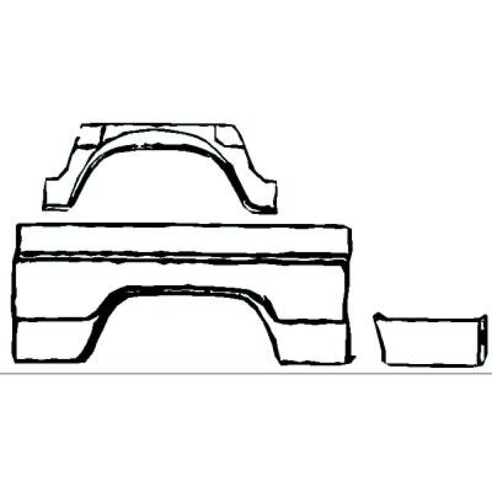 Passage de roue intérieur — Mercedes-Benz 207D-410 (1977-1995)