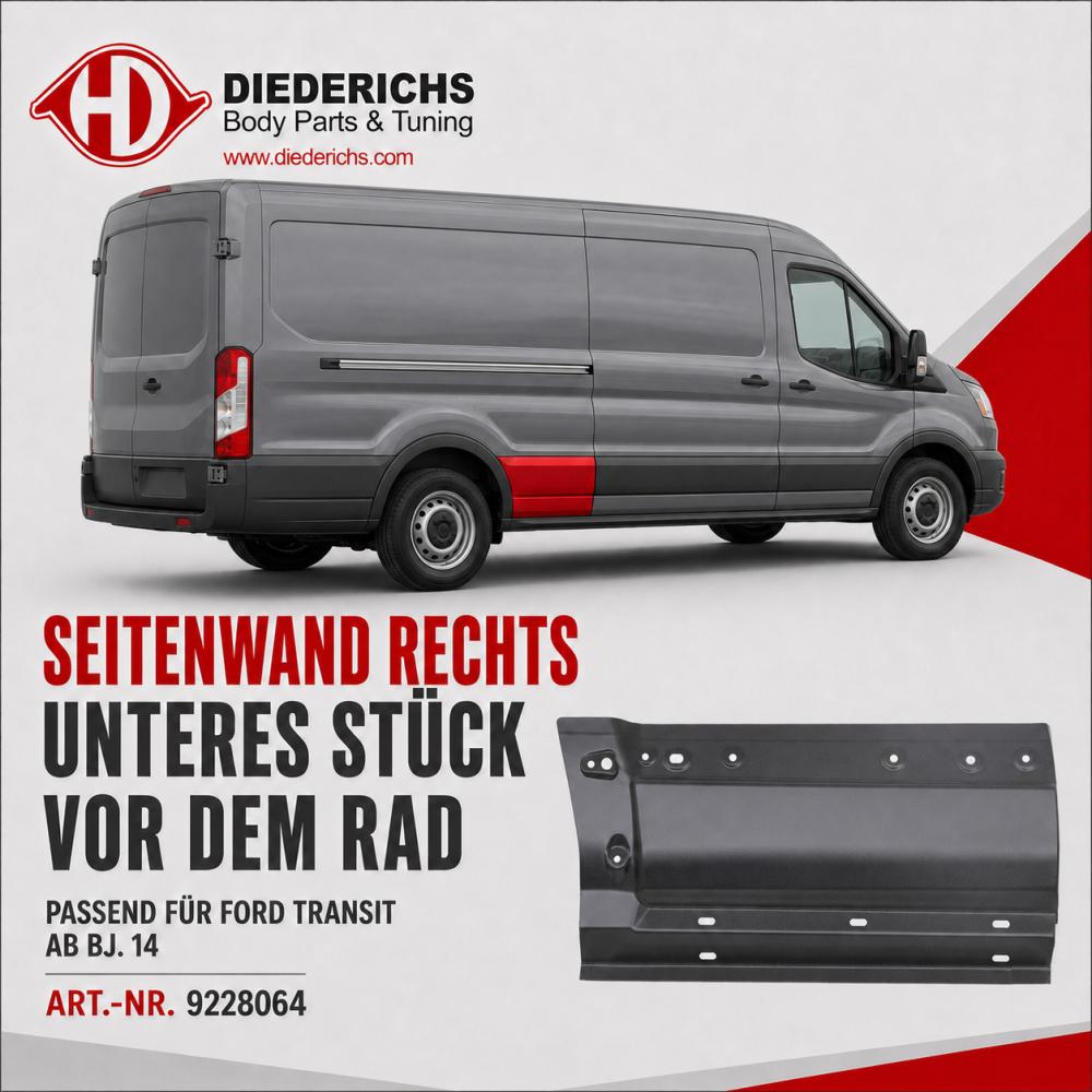 Panneau latéral arrière droite — Ford Transit (2014-2019) — vue 2