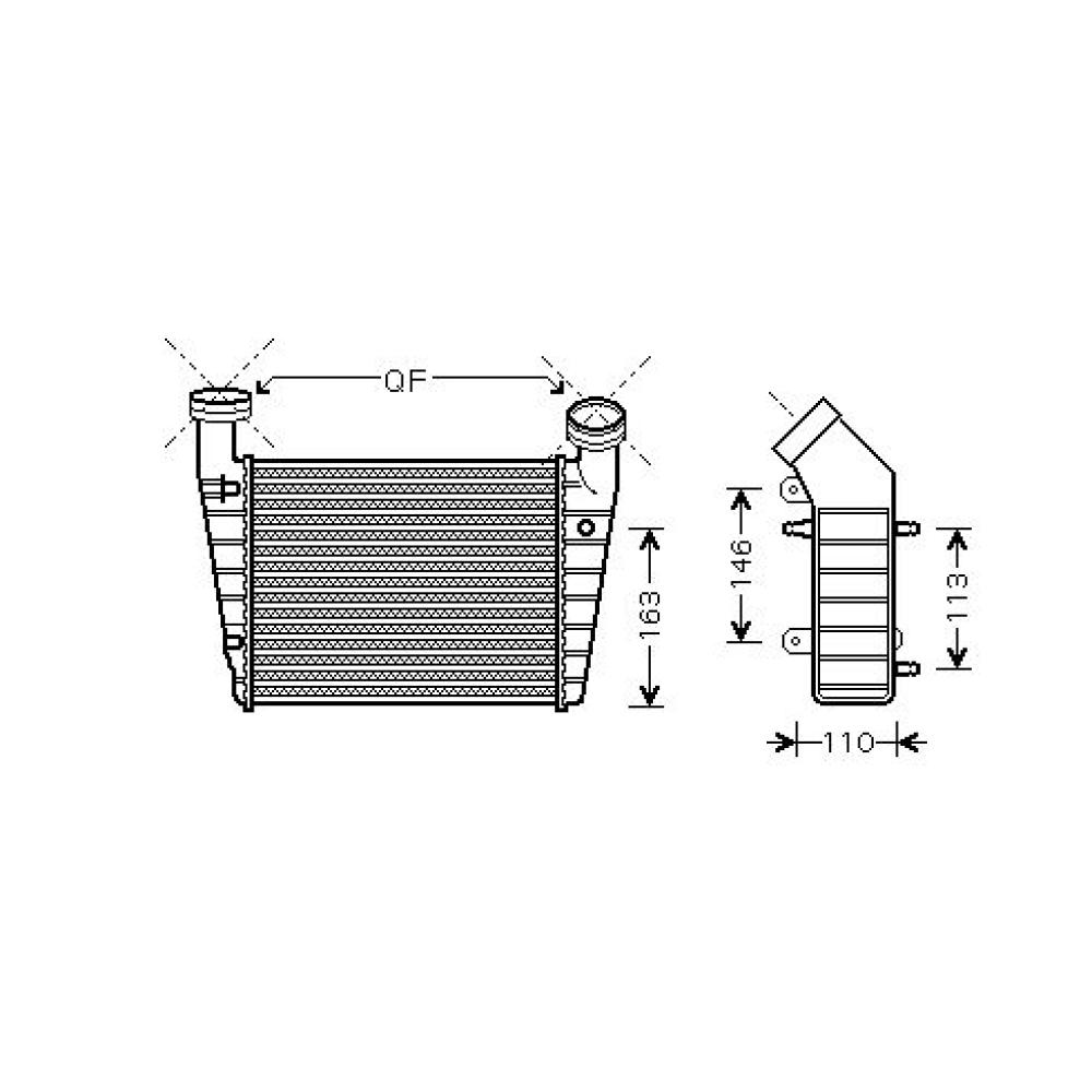 Intercooler, échangeur — Volkswagen Passat Berline/Break (Typ3BG) (2000-2005)