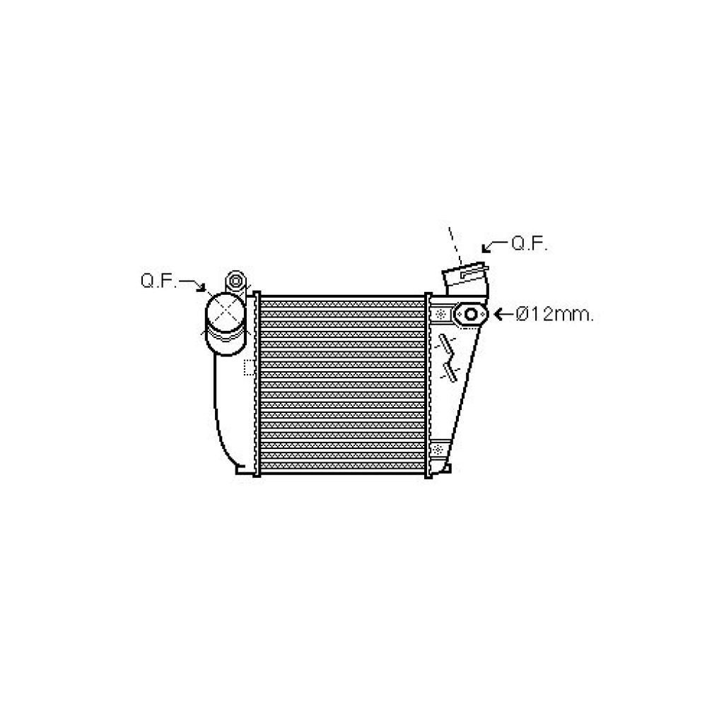 Intercooler, échangeur — Audi A3 (2000-2003) (+3)