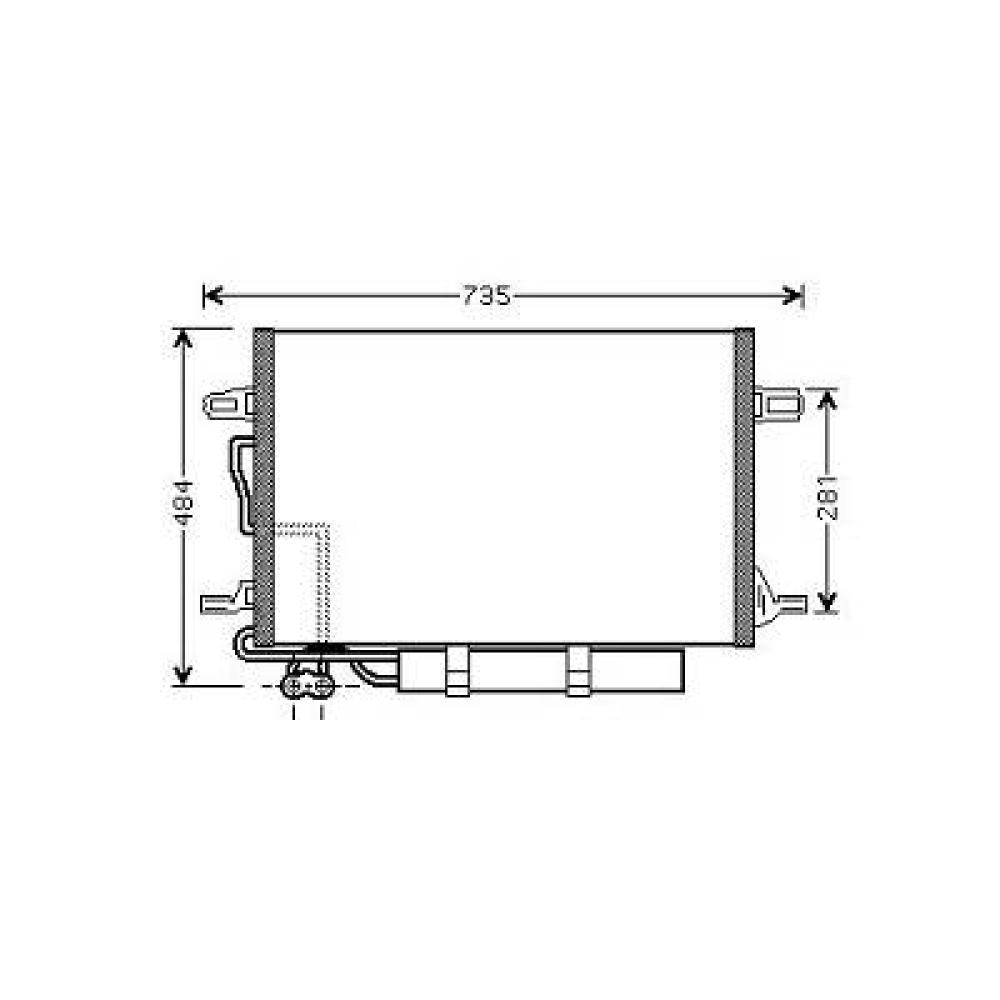 Condenseur, climatisation — Mercedes-Benz C-Classe (C180-320) W203 (2004-2007) (+2)