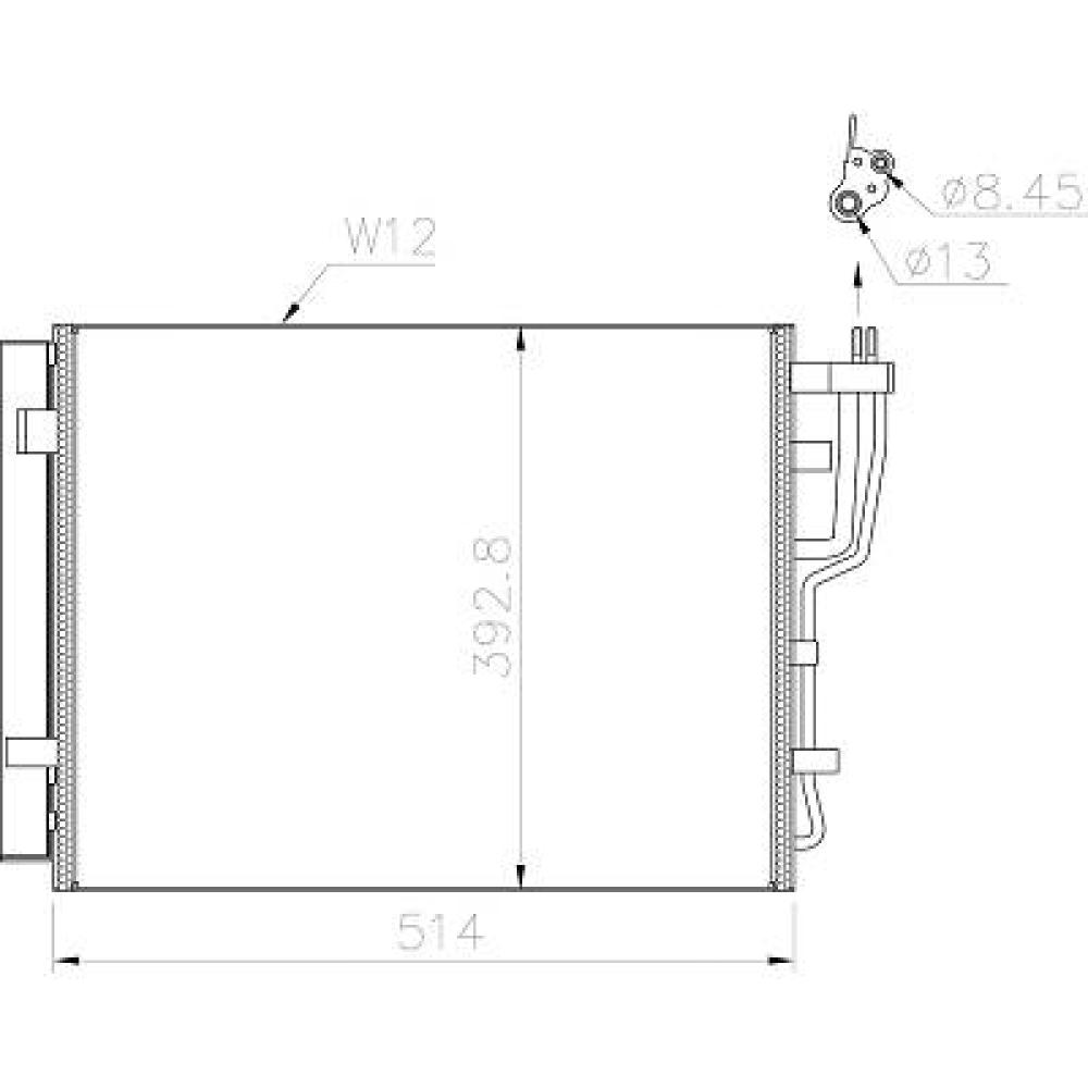 Condenseur, climatisation — Hyundai I30 5-portes/Break/Berline (2007-2010) (+4)