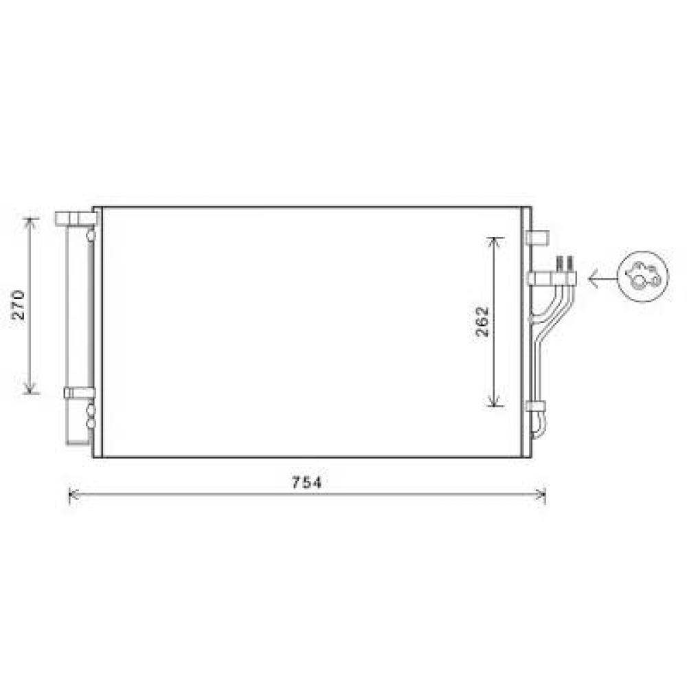 Condenseur, climatisation — Hyundai IX 35 10-13 + (2013-…) (+1)