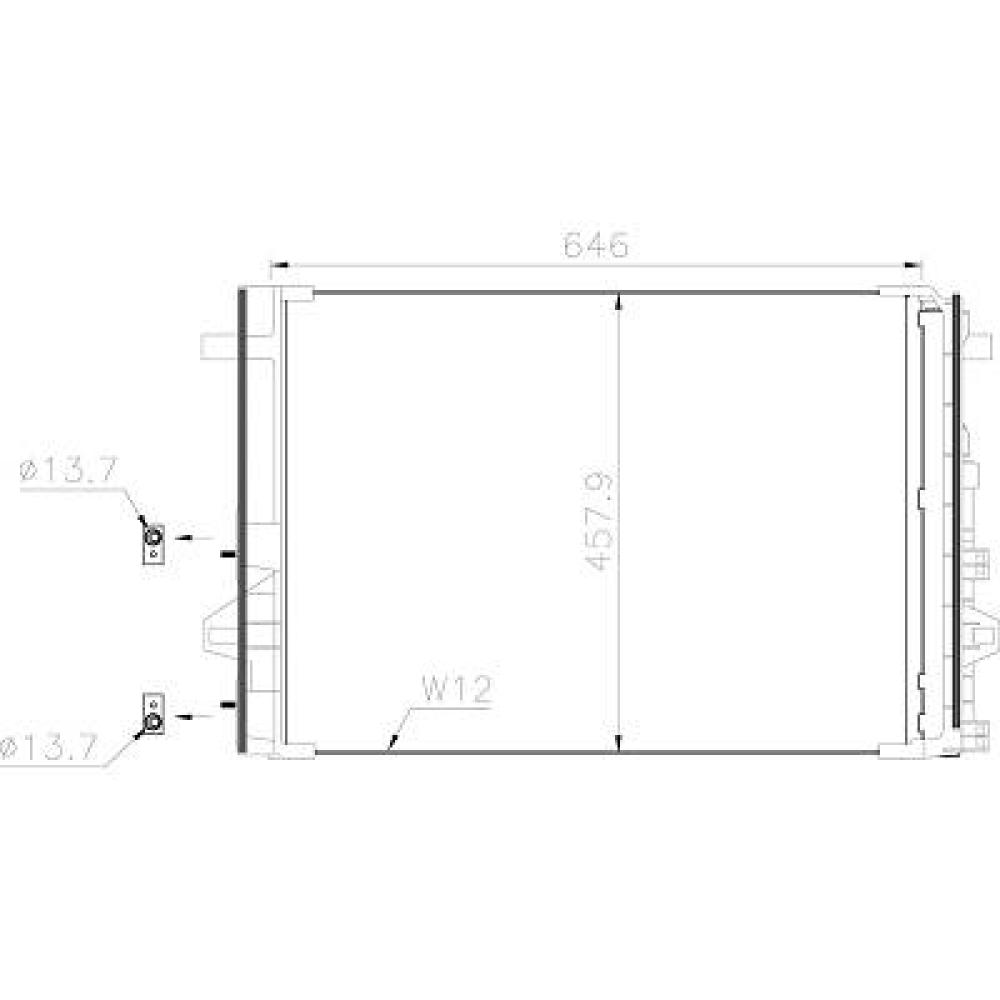 Condenseur, climatisation — Mercedes-Benz A-Classe W176 (2012-2015) (+2)