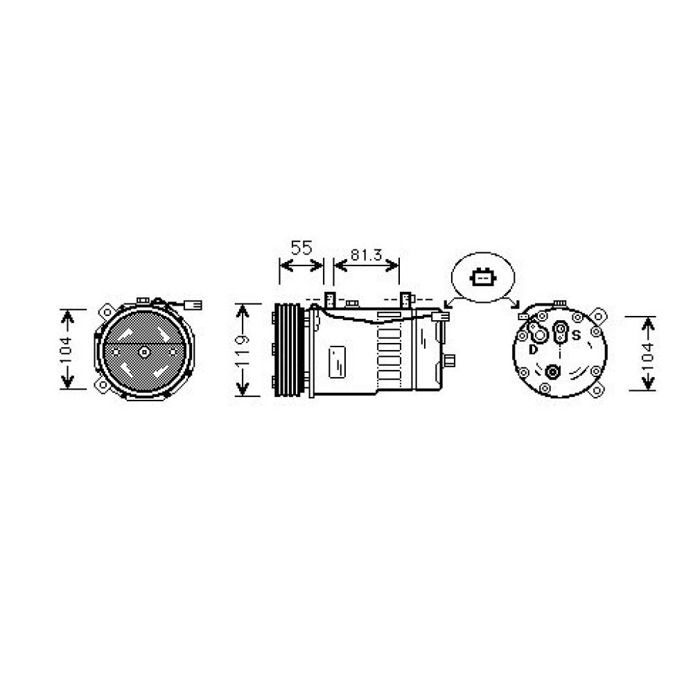 Compresseur, climatisation — Audi A3 (1996-2000) (+3)