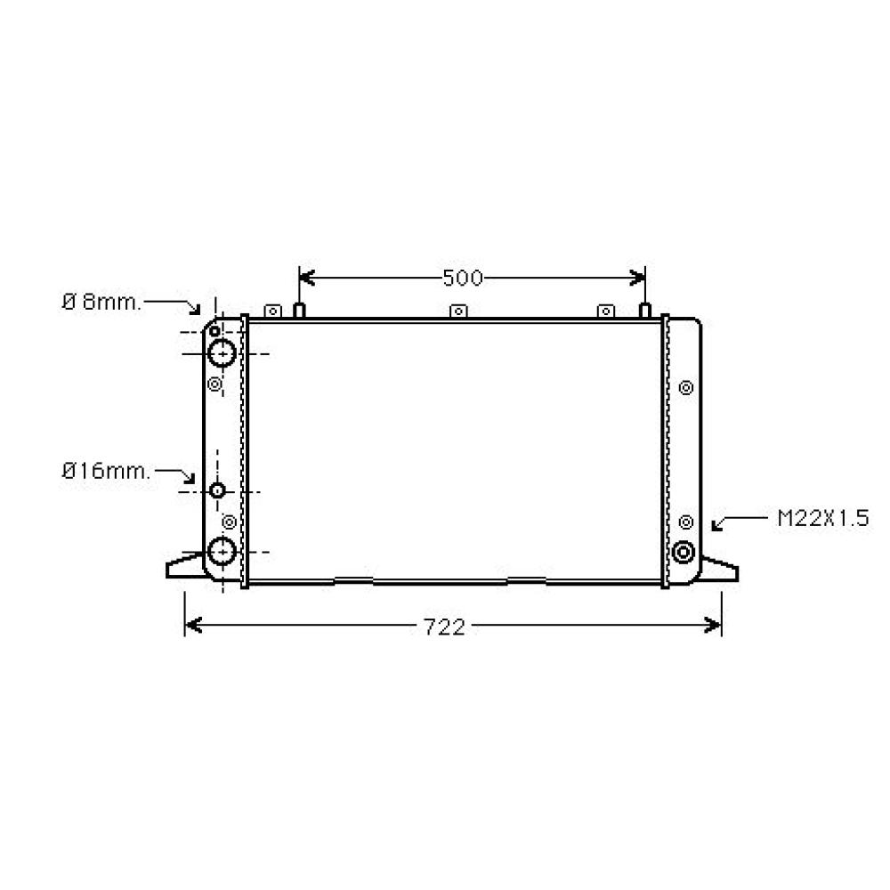 Radiateur, refroidissement du moteur — Audi 80 Berline/Avant (B4) (1991-1996) (+1)
