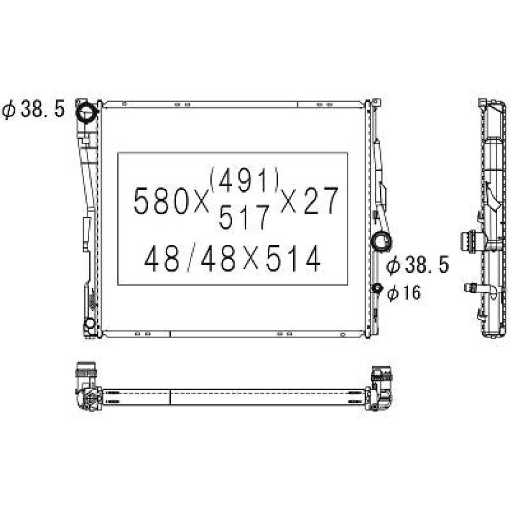 Radiateur, refroidissement du moteur — BMW X3 (E83) (2003-2006)