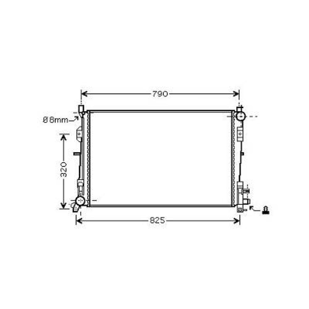 Radiateur, refroidissement du moteur — Chrysler Voyager (2001-2007)