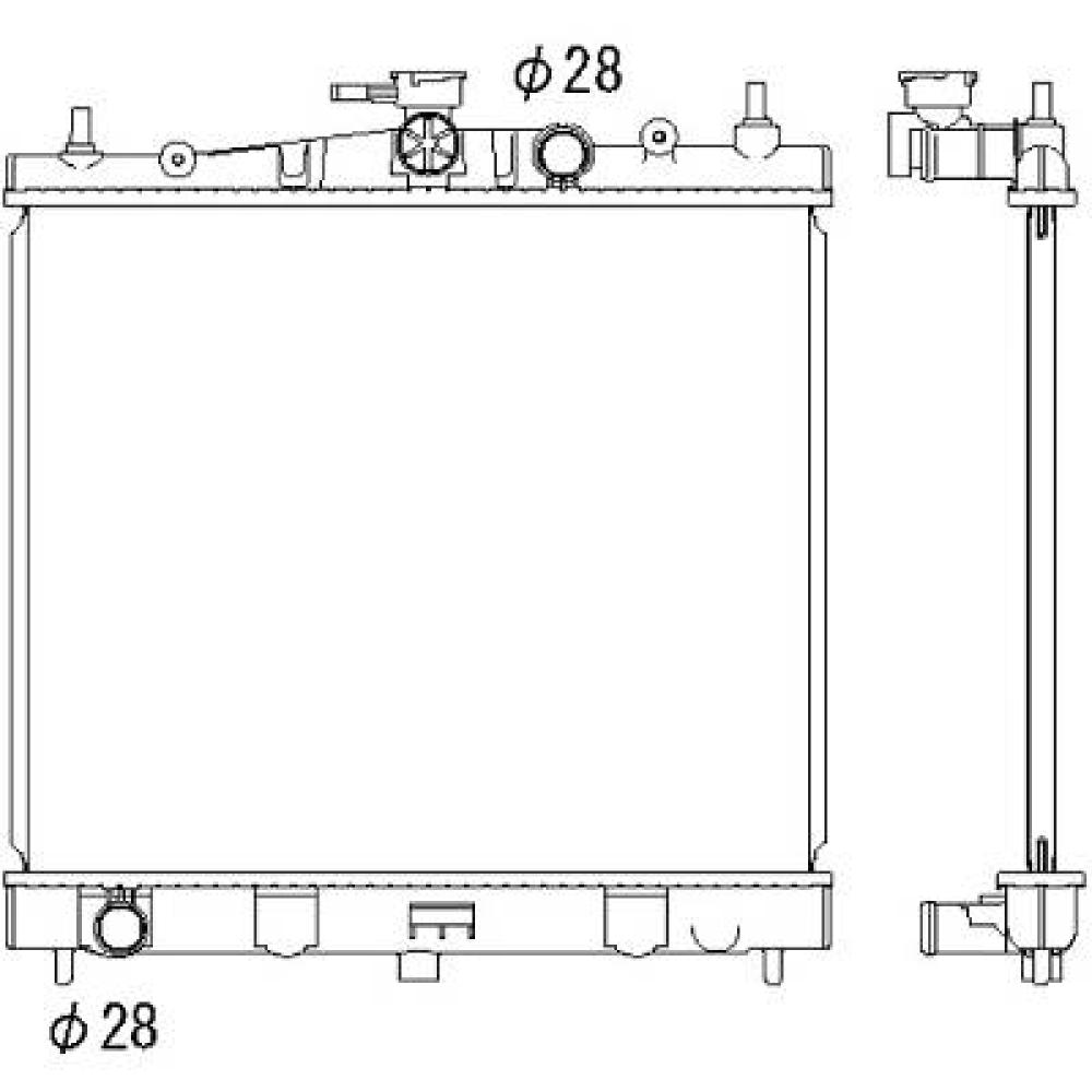 Radiateur, refroidissement du moteur — Nissan Micra K12 (2003-2005) (+5)