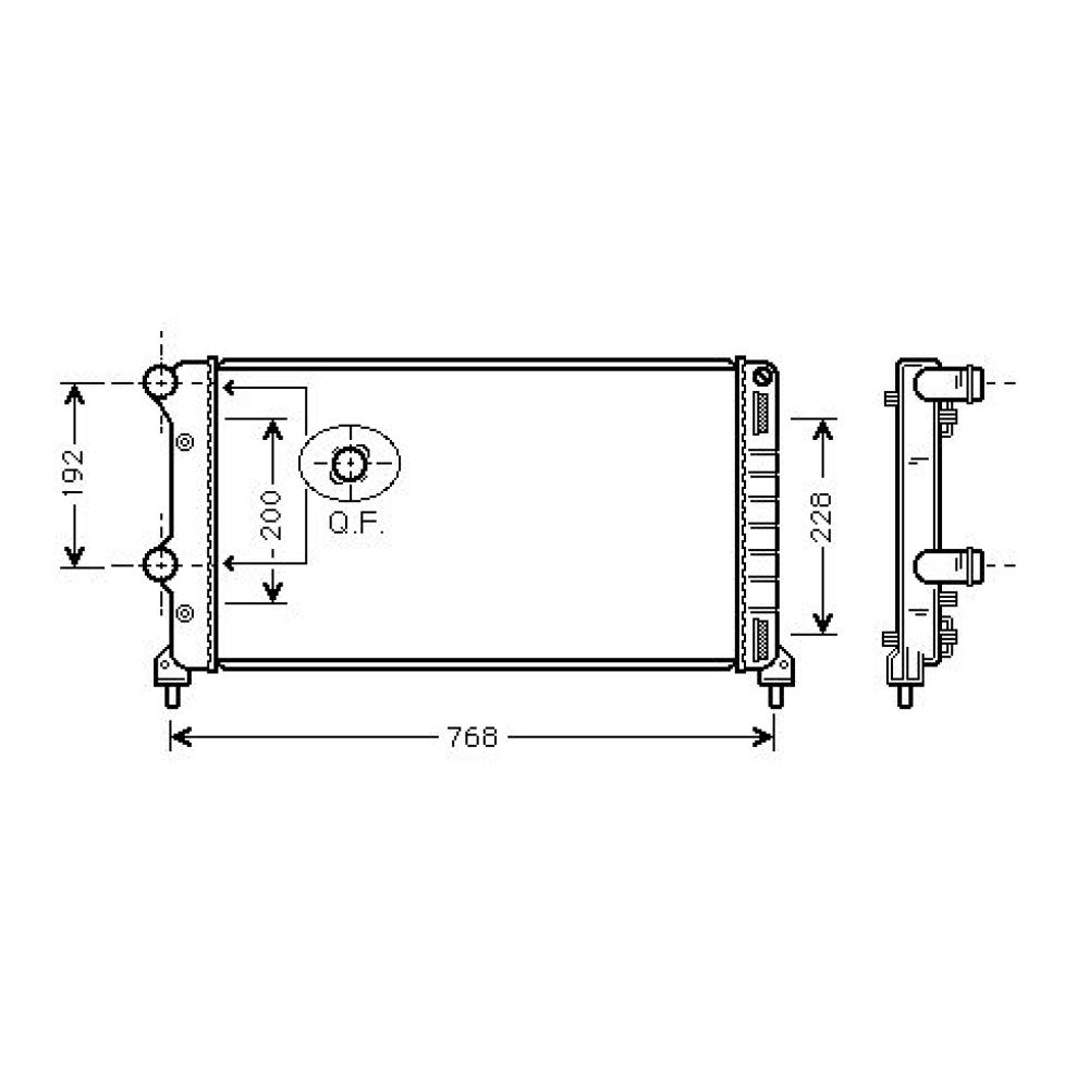 Radiateur, refroidissement du moteur — Fiat Doblo (2001-2005) (+1)