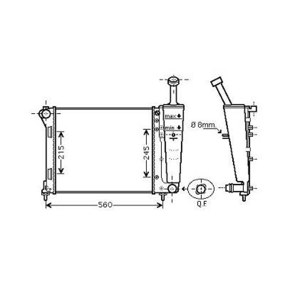 Radiateur, refroidissement du moteur — Fiat 500 (2015-…) (+2)