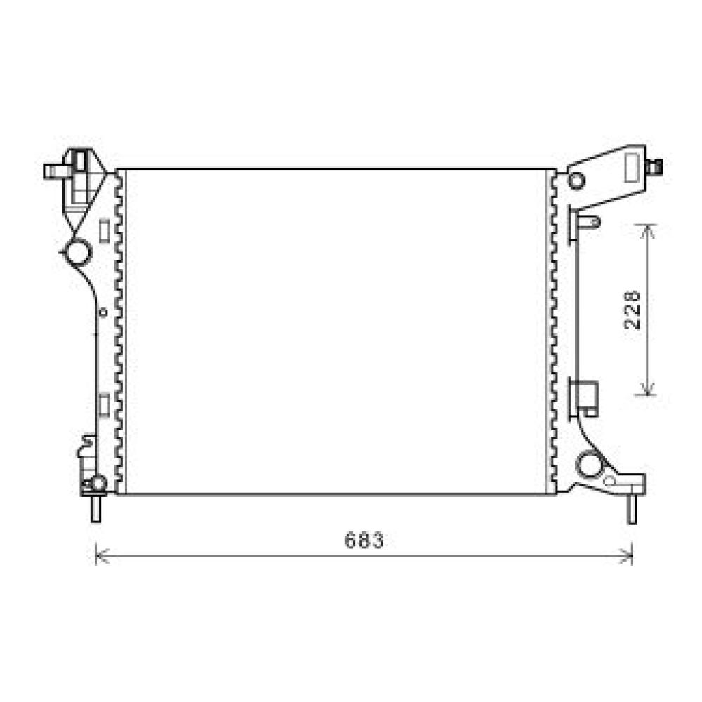 Radiateur, refroidissement du moteur — Fiat 500 L (2012-2017)