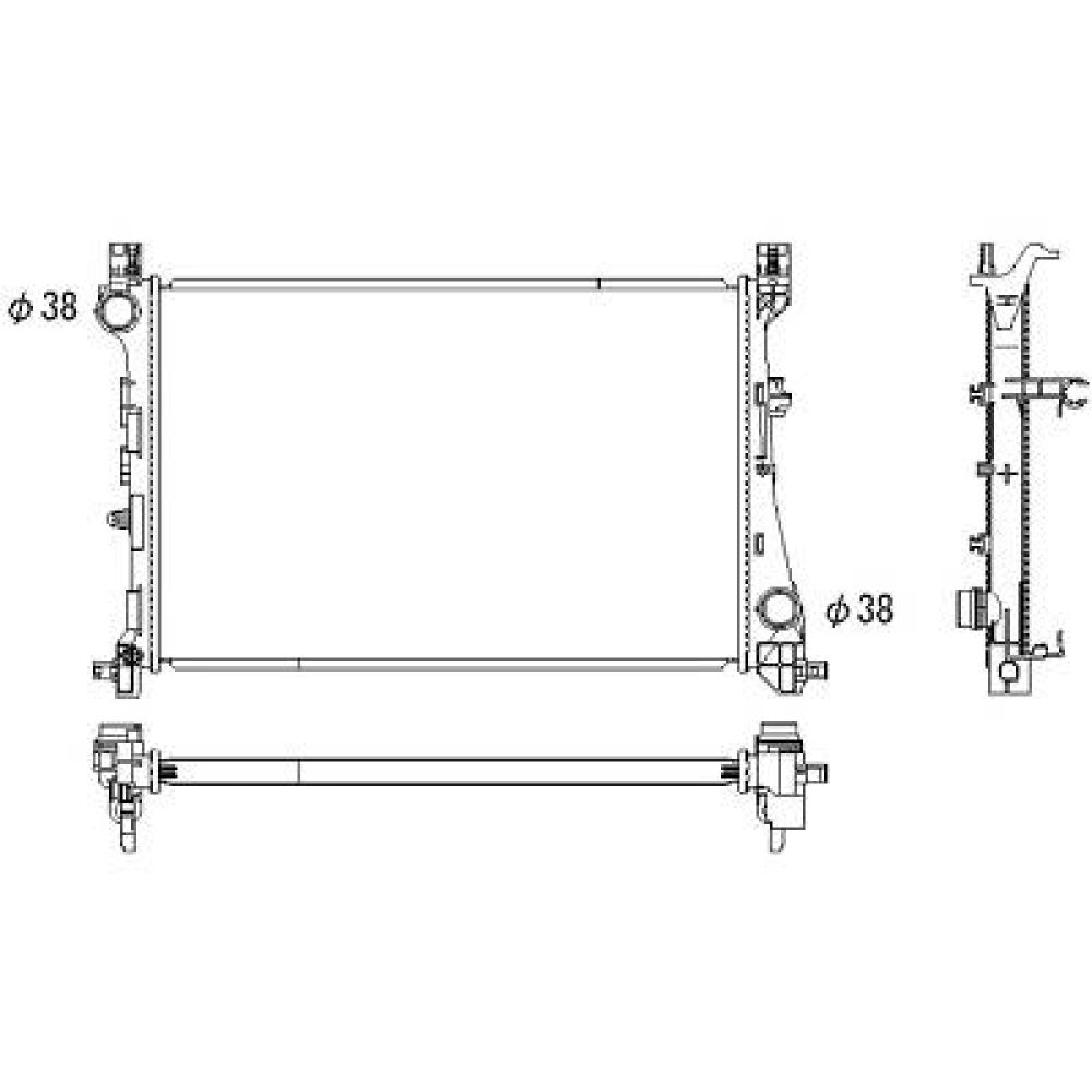 Radiateur, refroidissement du moteur — Fiat 500 L (2012-2017)
