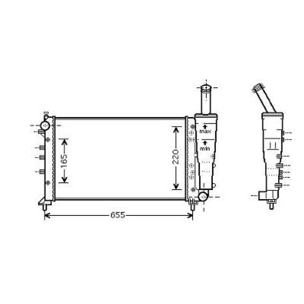Radiateur, refroidissement du moteur — Fiat Punto (2003-2007) (+1)