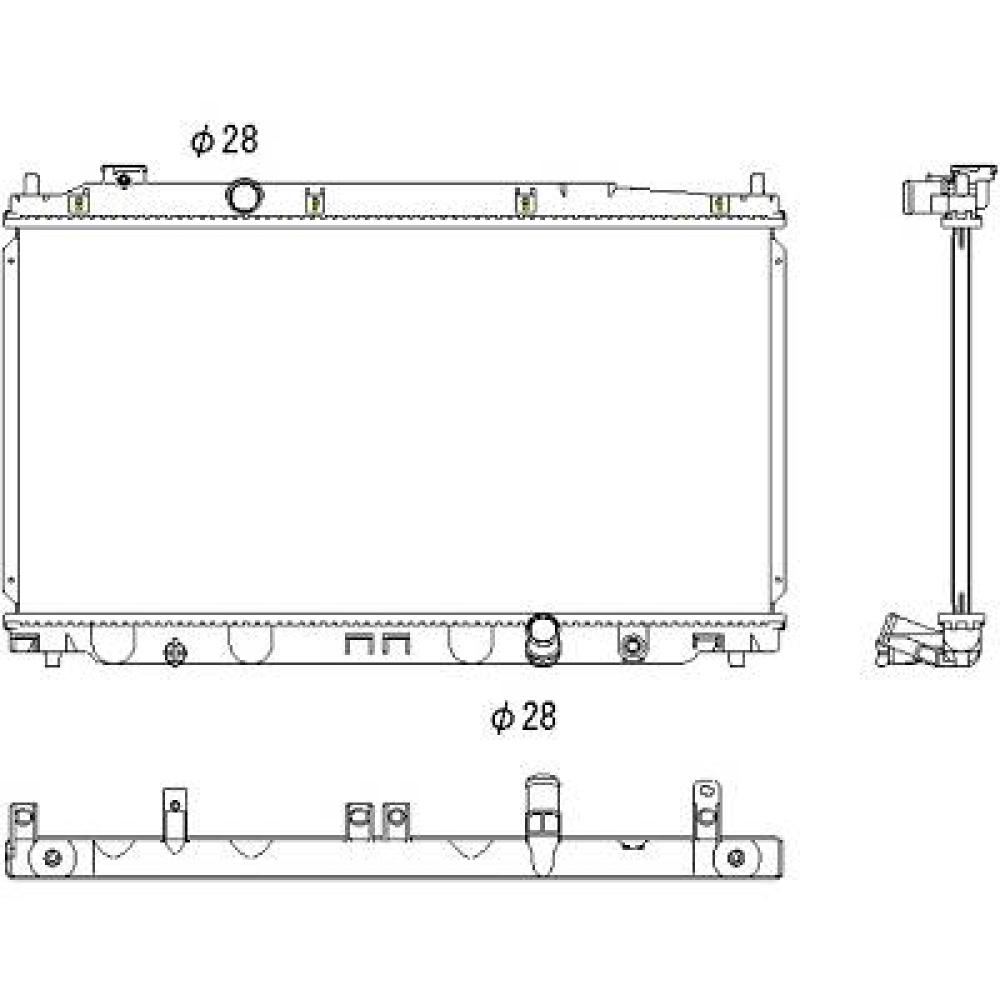 Radiateur, refroidissement du moteur — Honda Jazz (2008-2011) (+1)