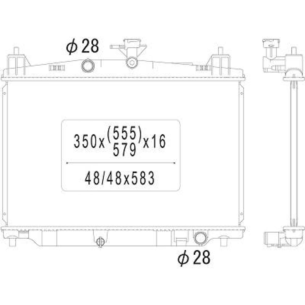 Radiateur, refroidissement du moteur — Mazda 2 (2007-2015)