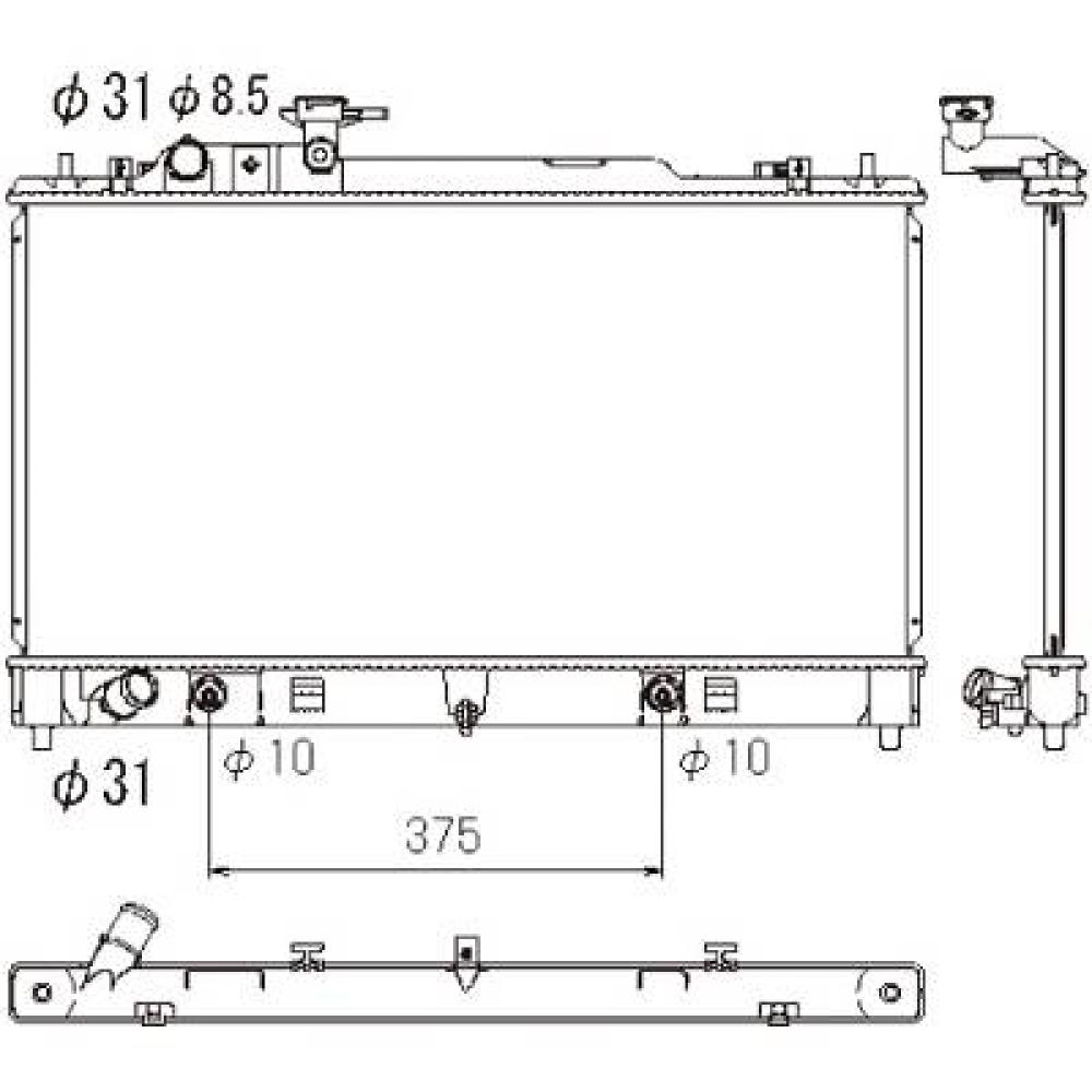 Radiateur, refroidissement du moteur — Mazda 6 Berline/Break (2007-2012)