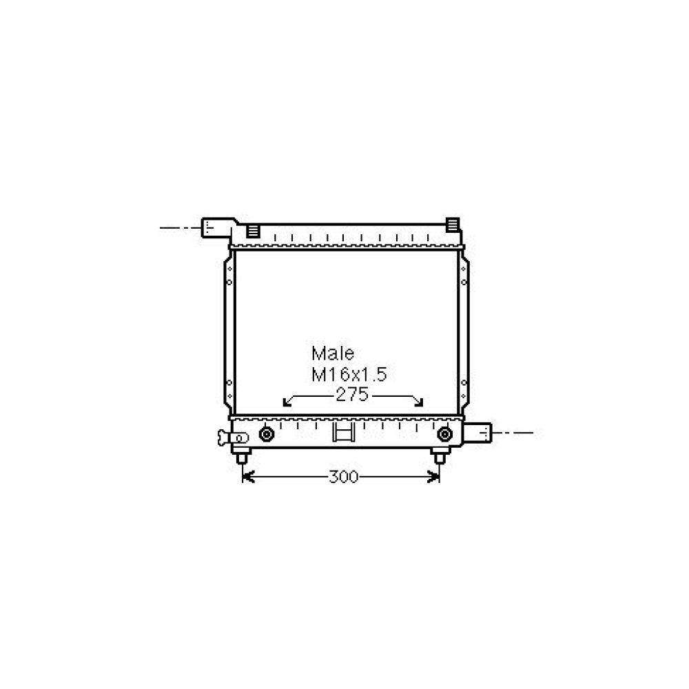 Radiateur, refroidissement du moteur — Mercedes-Benz 190E/D (W201) (1982-1993) (+1)