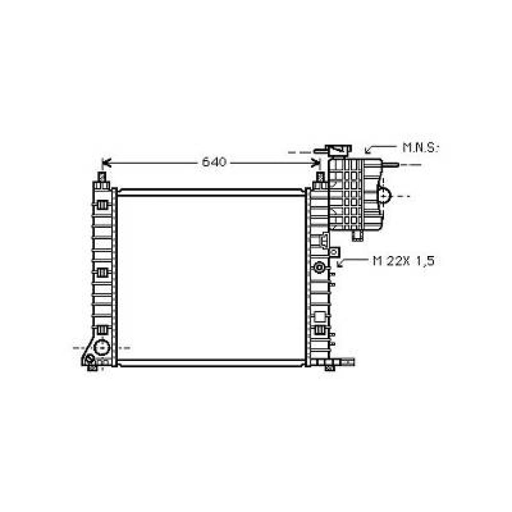Radiateur, refroidissement du moteur — Mercedes-Benz Vito VAN/V-Class (1996-2003)