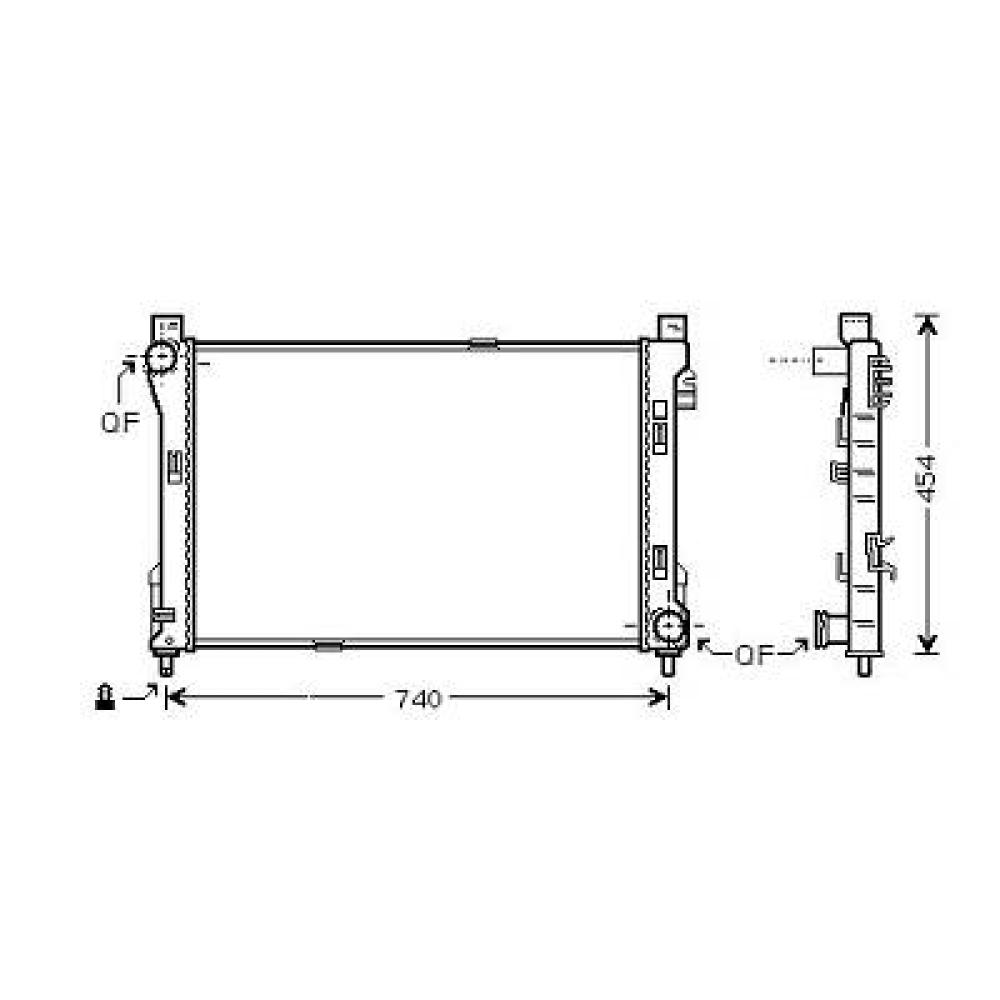 Radiateur, refroidissement du moteur — Mercedes-Benz C-Classe (C180-320) W203 (2000-2004) (+2)
