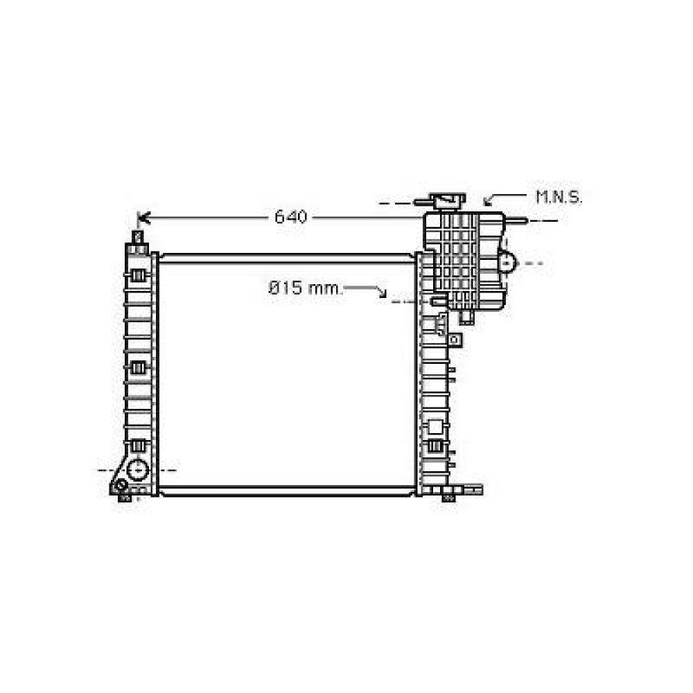 Radiateur, refroidissement du moteur — Mercedes-Benz Vito VAN/V-Class (1996-2003)