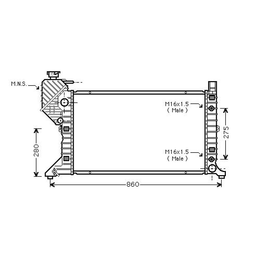 Radiateur, refroidissement du moteur — Mercedes-Benz Sprinter (2000-2006)
