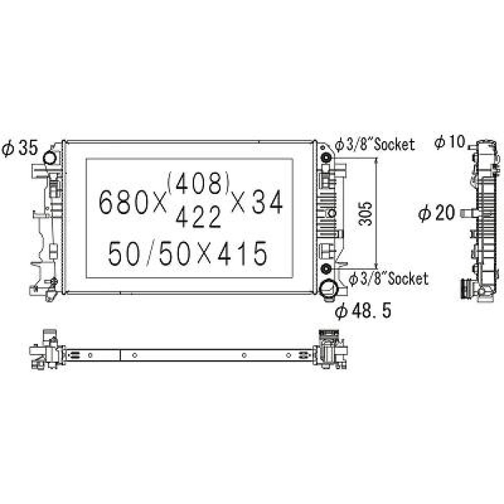 Radiateur, refroidissement du moteur — Mercedes-Benz Sprinter (2006-2013)