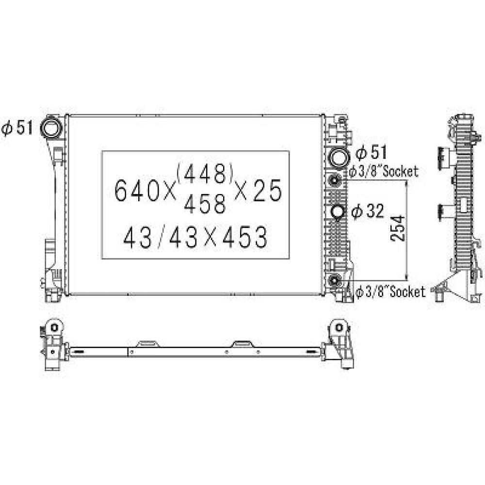 Radiateur, refroidissement du moteur — Mercedes-Benz C-Classe W204 (2007-2011) (+2)