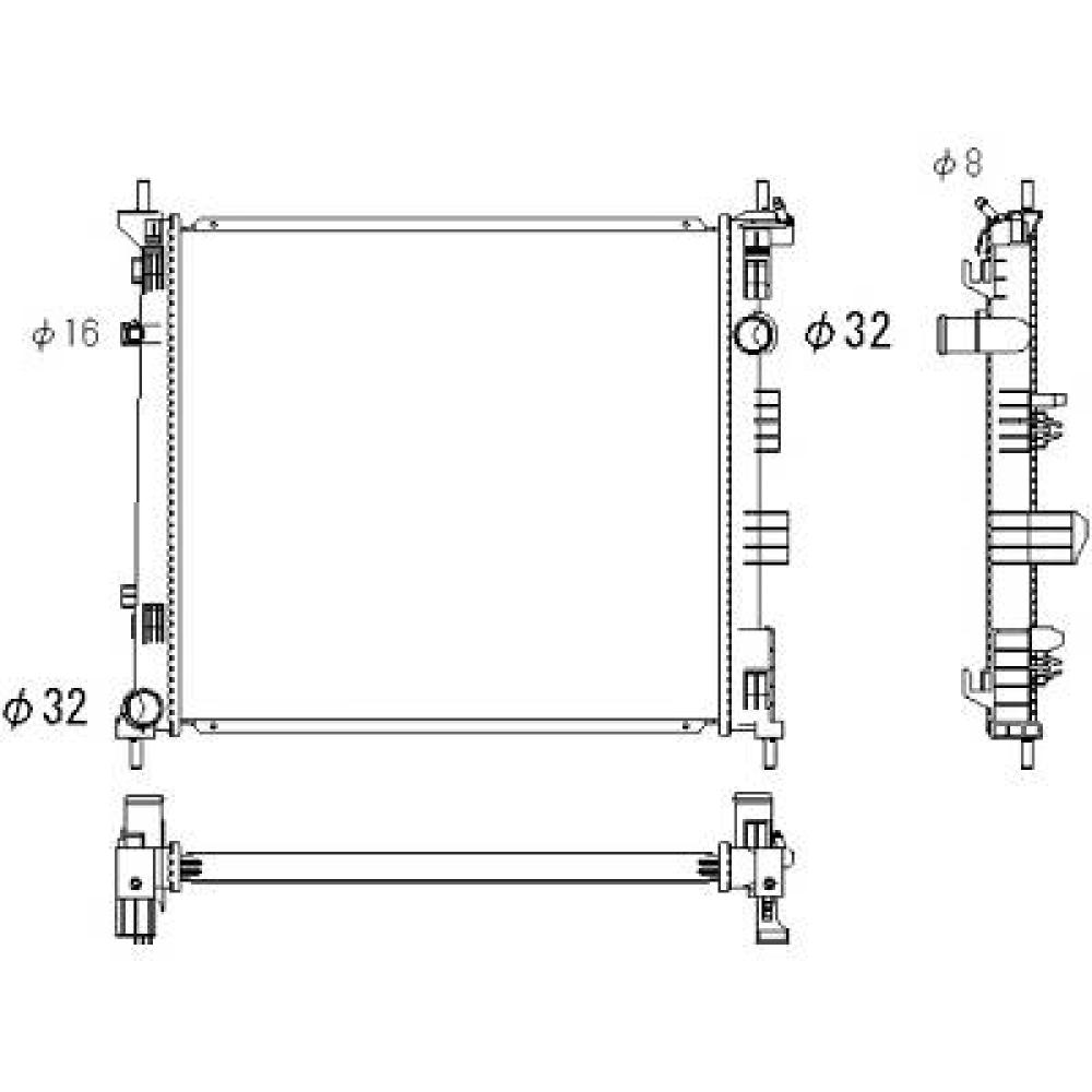 Radiateur, refroidissement du moteur — Nissan NV 200 (2010-…)