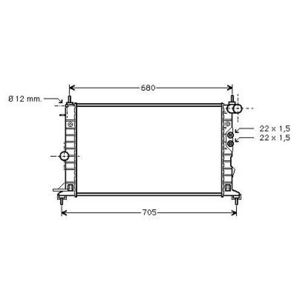 Radiateur, refroidissement du moteur — Opel Vectra B (1995-1998) (+1)