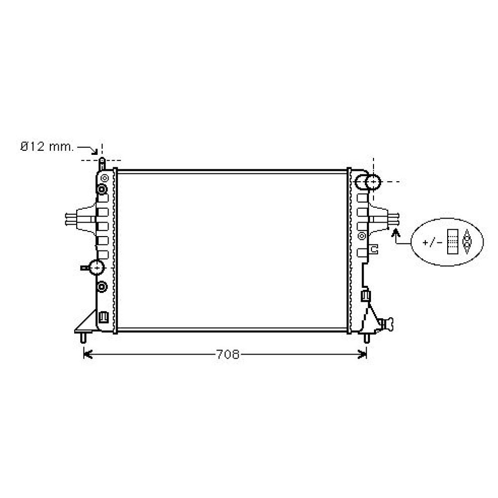 Radiateur, refroidissement du moteur — Opel Astra G (1997-2004) (+2)