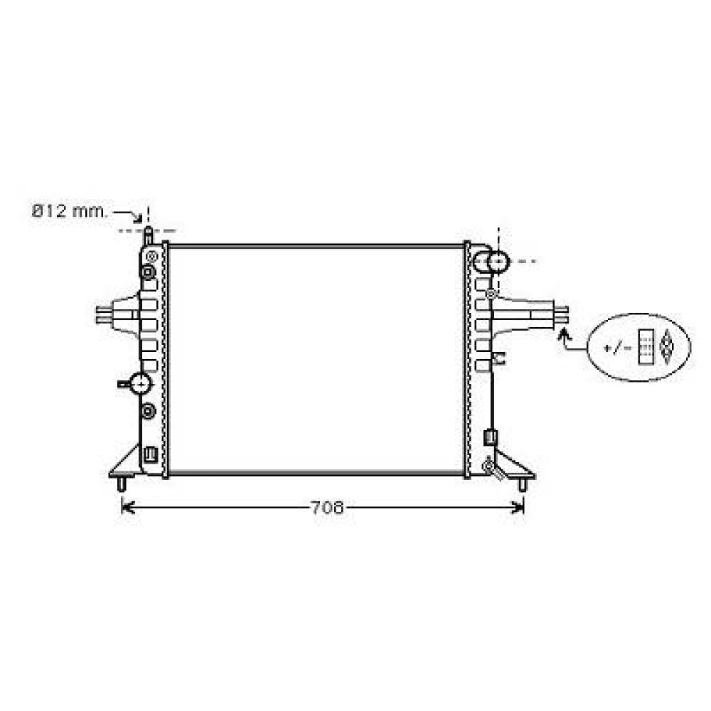 Radiateur, refroidissement du moteur — Opel Astra G (1997-2004) (+1)