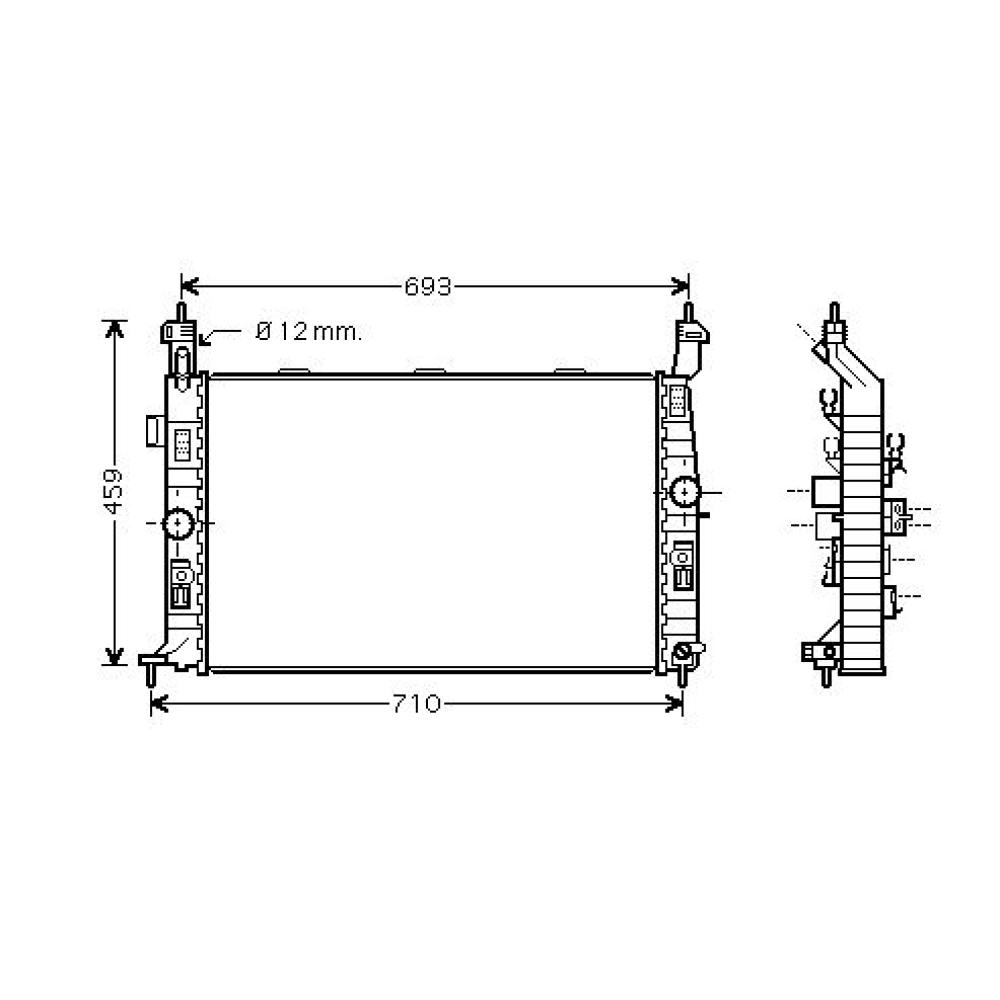 Radiateur, refroidissement du moteur — Opel Meriva (2003-2006) (+1)