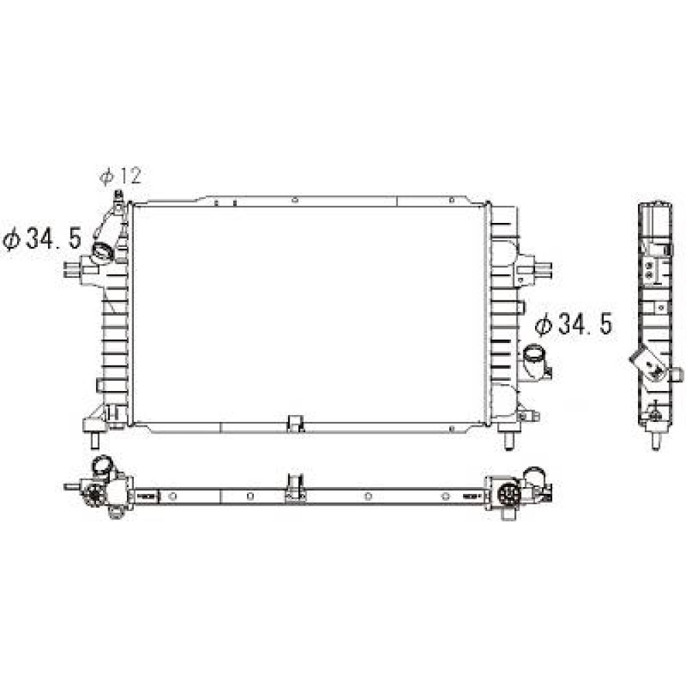 Radiateur, refroidissement du moteur — Opel Astra H (2004-2009) (+1)