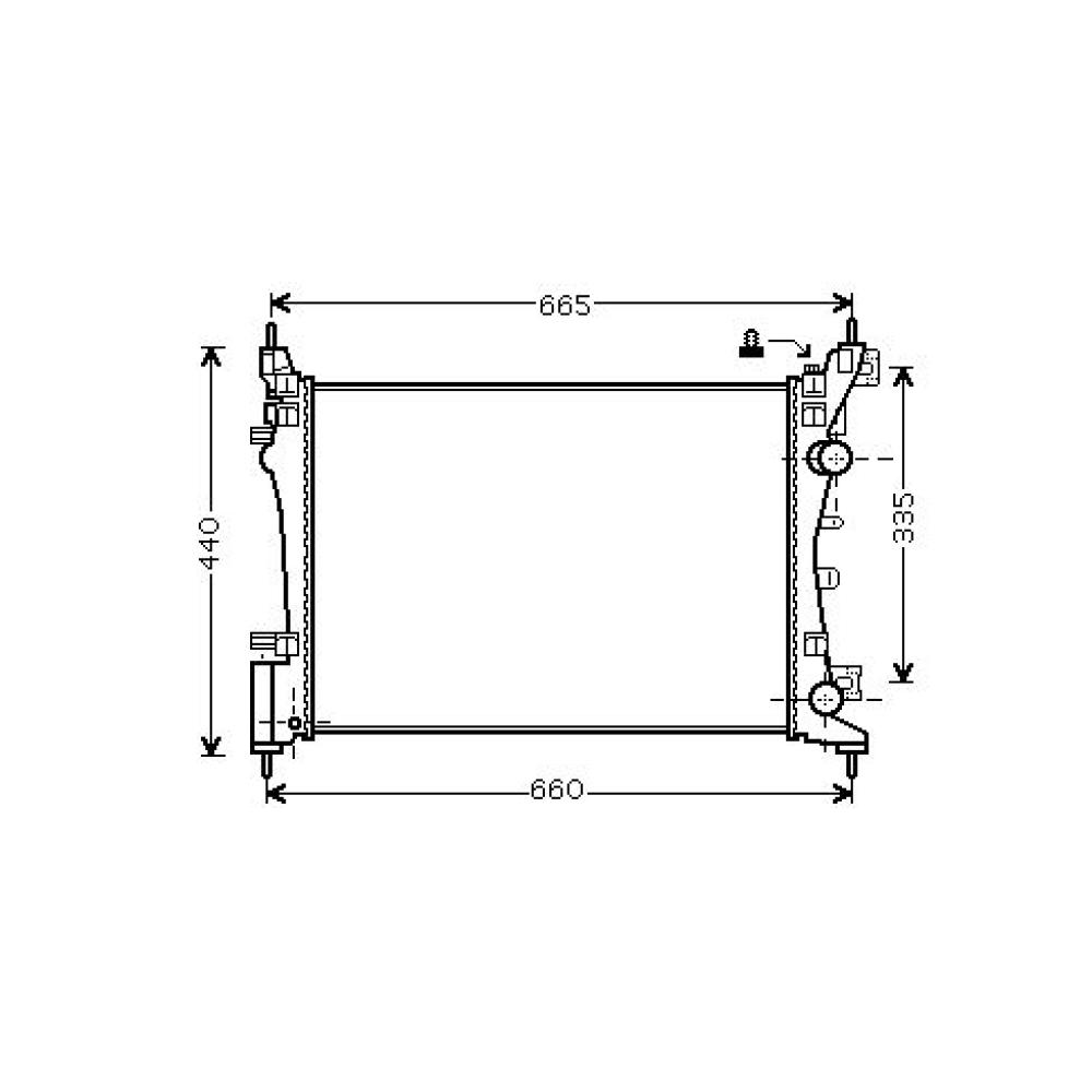 Radiateur, refroidissement du moteur — Opel Corsa D 3/5 portes (2006-2011)