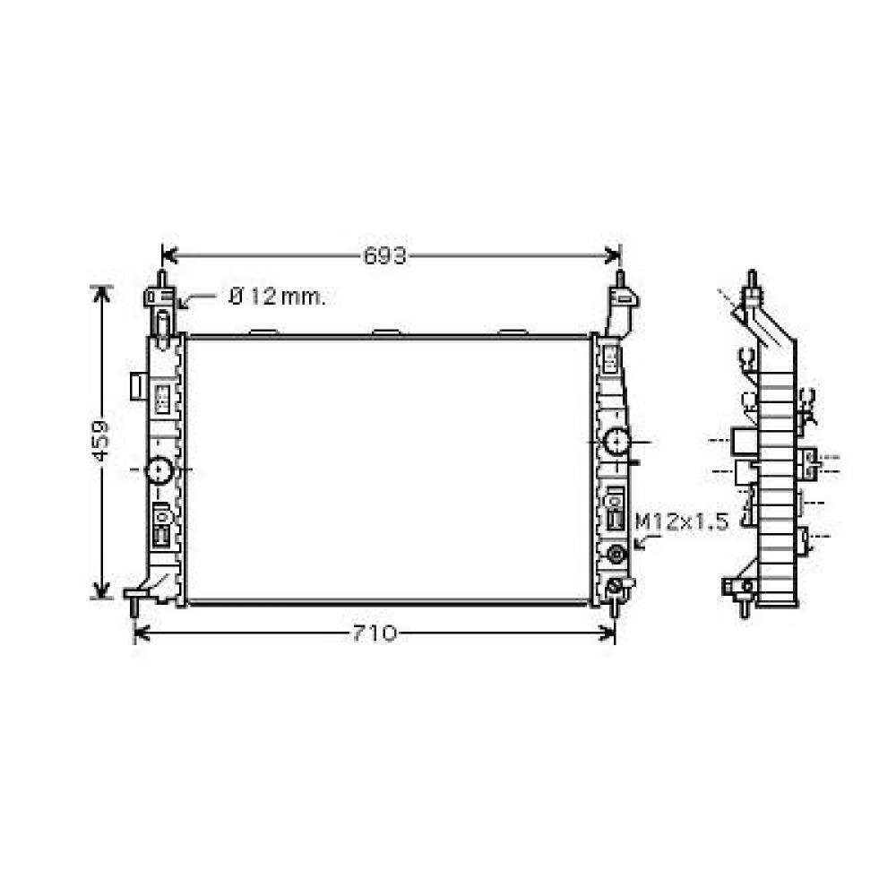 Radiateur, refroidissement du moteur — Opel Meriva (2003-2006) (+1)