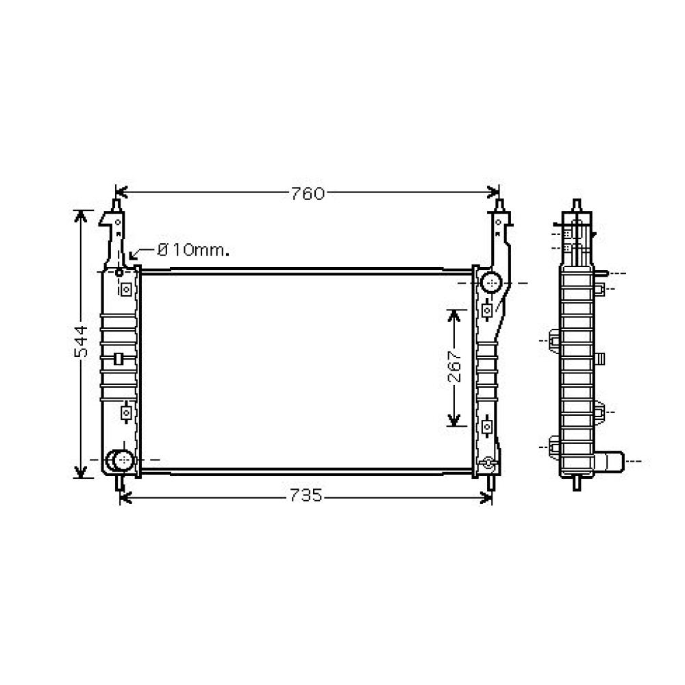 Radiateur, refroidissement du moteur — Opel Antara (2007-2010)