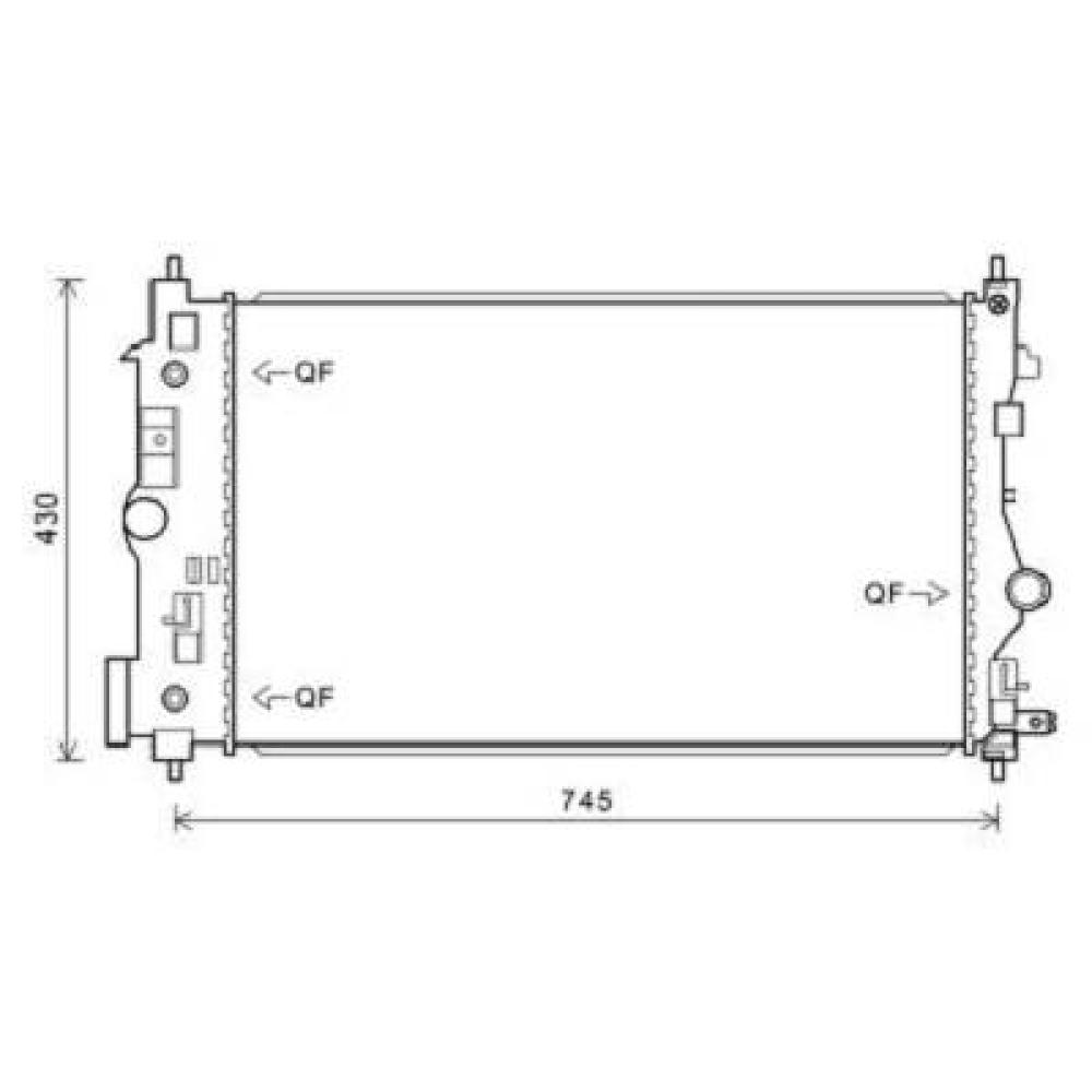 Radiateur, refroidissement du moteur — Opel Astra J (2009-2012) (+1)