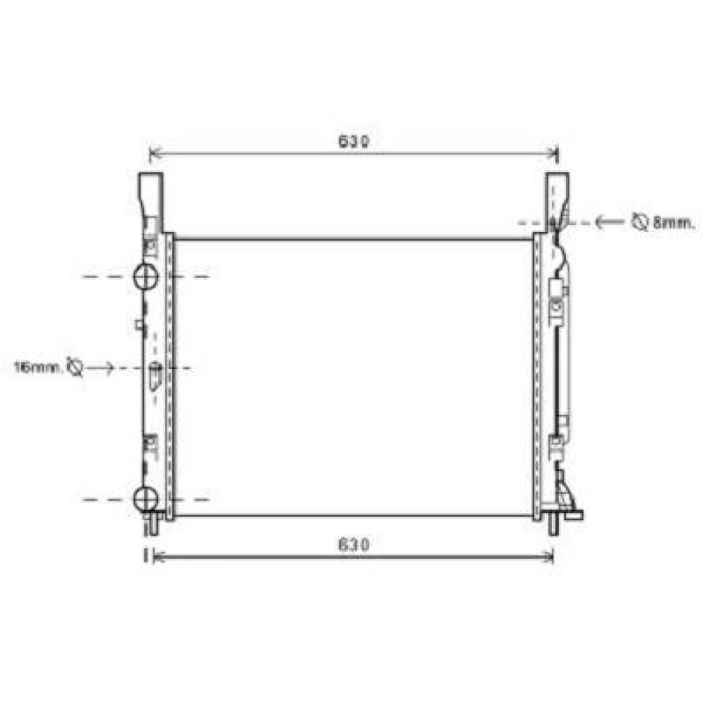 Radiateur, refroidissement du moteur — Mercedes-Benz Citan (2012-…) (+2)