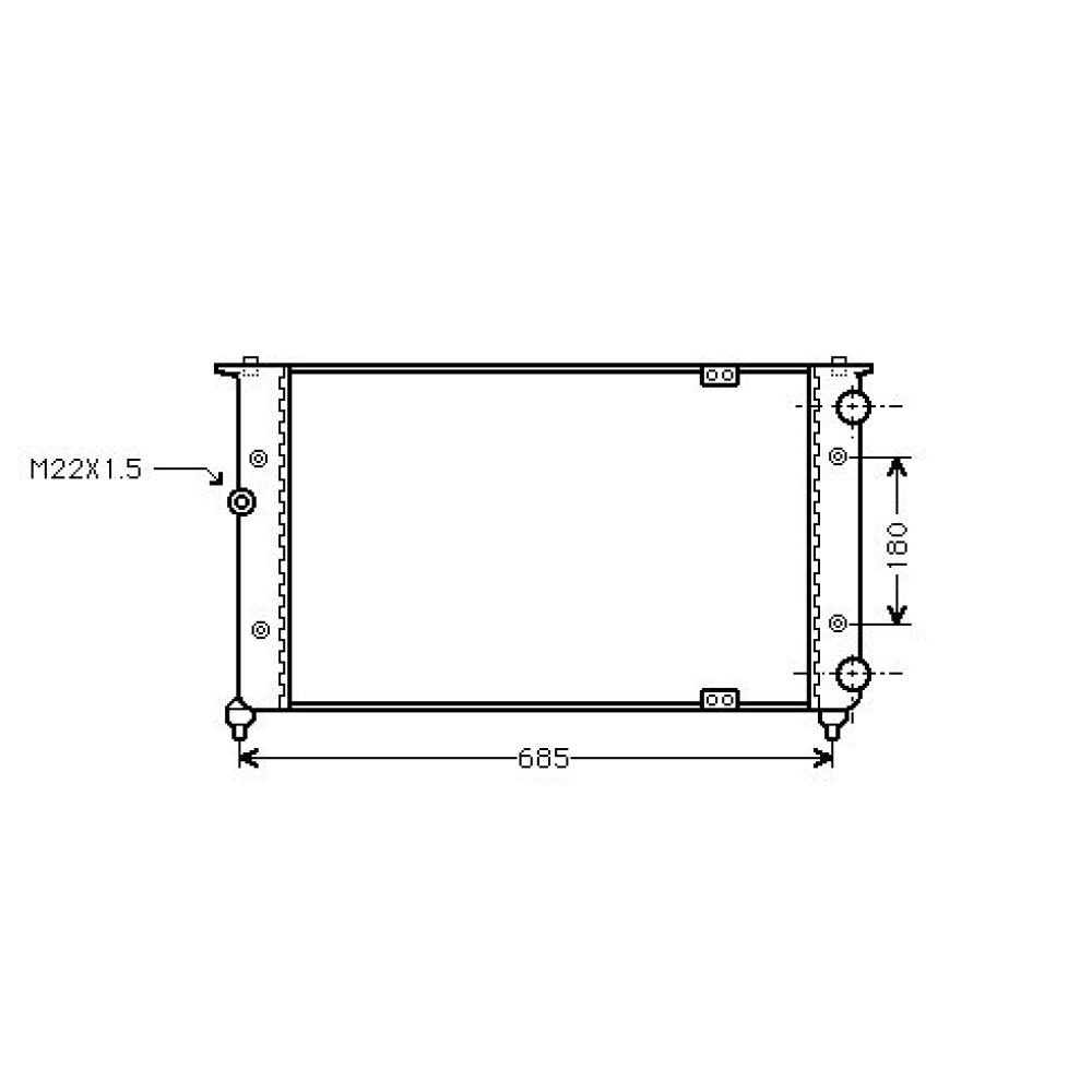 Radiateur, refroidissement du moteur — Seat Ibiza/Cordoba (1993-1996) (+3)