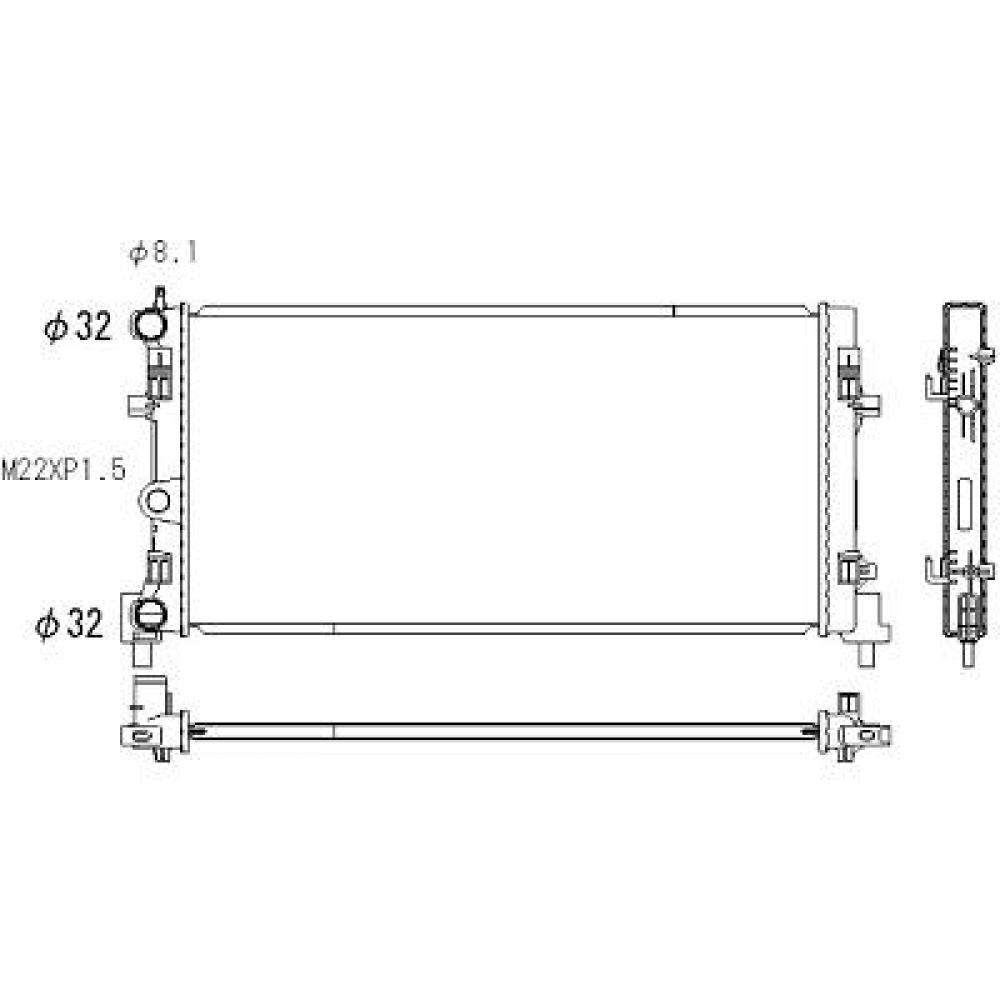 Radiateur, refroidissement du moteur — Audi A1 (2010-2015) (+6)