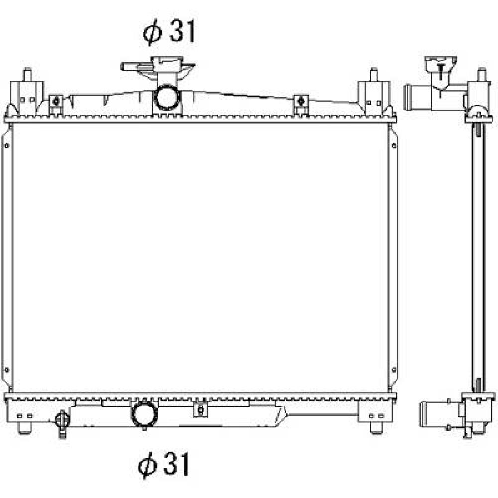 Radiateur, refroidissement du moteur — Toyota Yaris (2003-2005) (+1)
