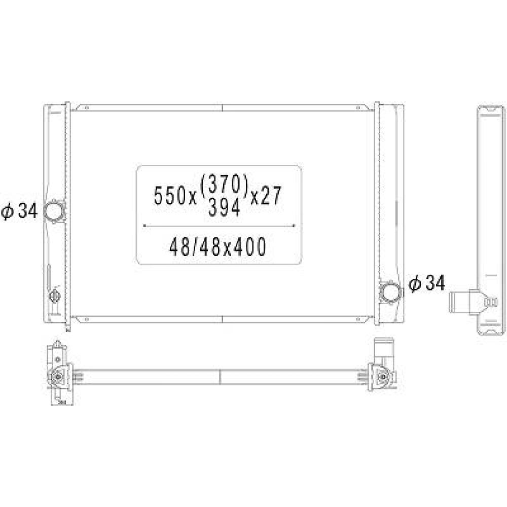 Radiateur, refroidissement du moteur — Toyota Auris (2007-2010) (+2)