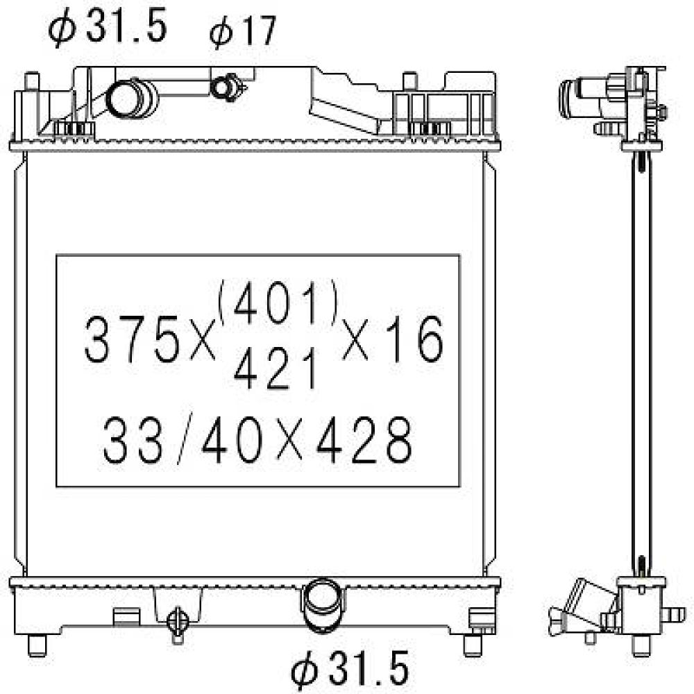 Radiateur, refroidissement du moteur — Toyota IQ (2009-…)