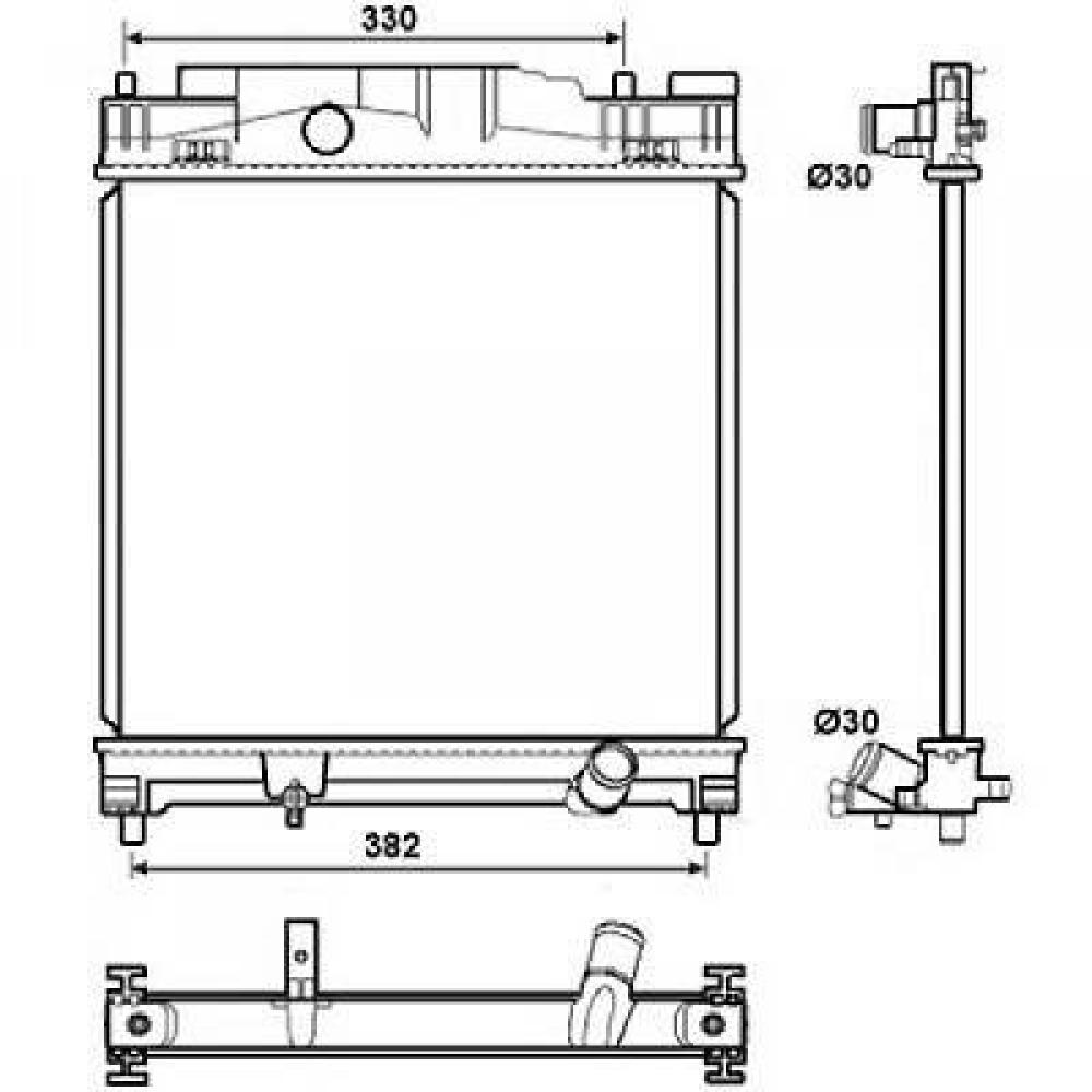 Radiateur, refroidissement du moteur — Toyota IQ (2009-…)